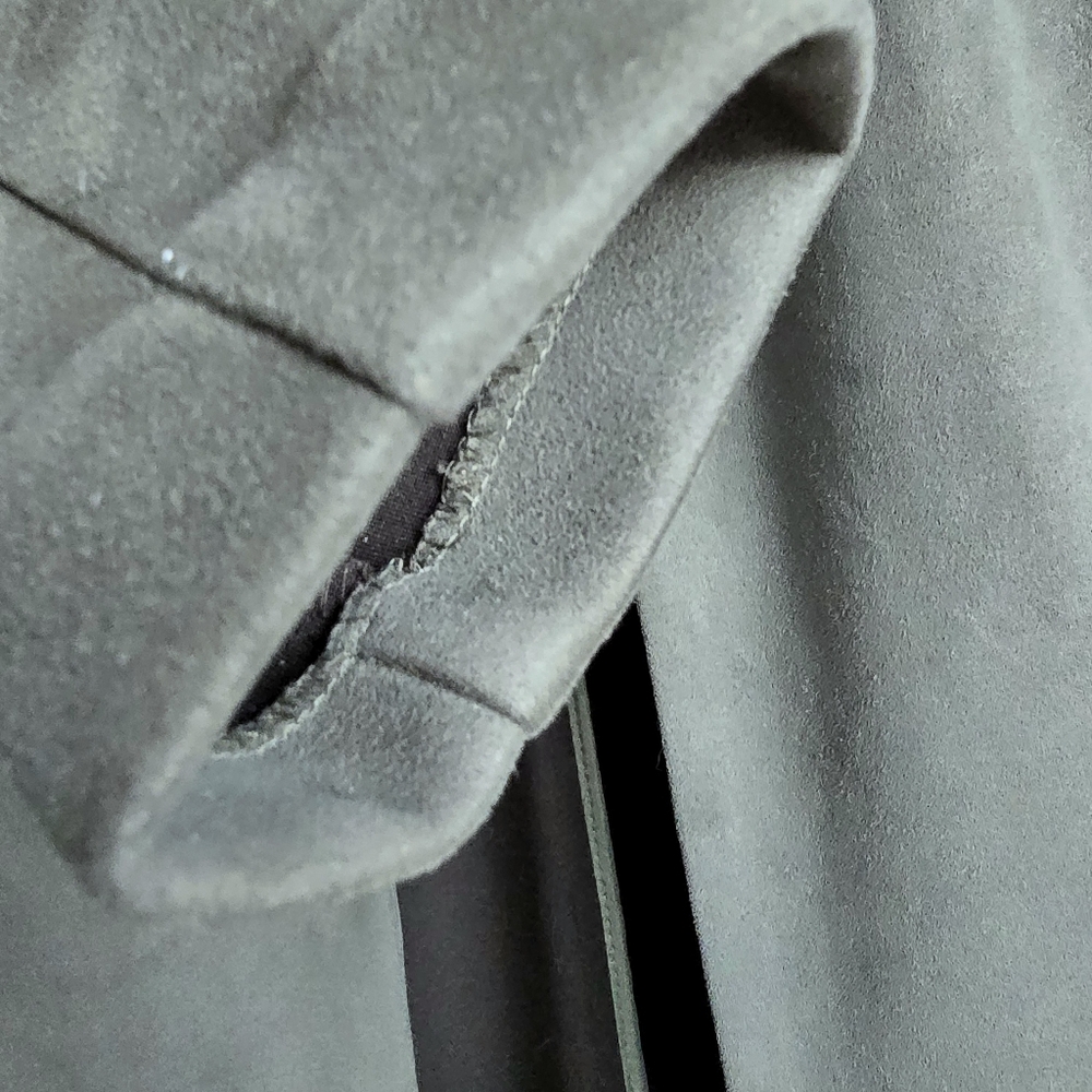 🌷Vegan suede Car Coat in Ivy green - Picture 6 of 13